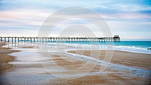 Sunrise at the Atlantic Beach Pier on Emerald Isle