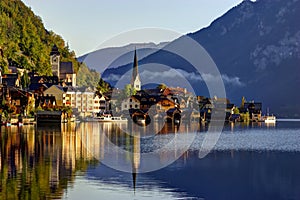 Sunrise in Austrian mountains