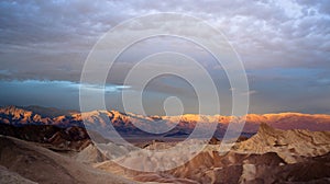 Sunrise Badlands Amargosa Mountain Range Death Valley Zabriskie