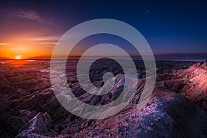 Sunrise in Badlands National Park