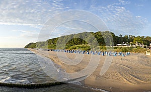 Sunrise at baltic sea in Koserow, Usedom photo