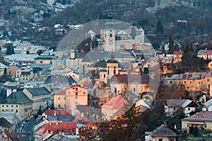 Východ slunce v banské štiavnici