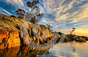Sunrise in Bay of Fires photo