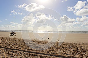 Sunrise on the beach in Aracaju