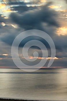 Sunrise on the beach in Arenales del Sol, Alicante photo