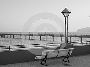 Sunrise at the beach of binz in germany