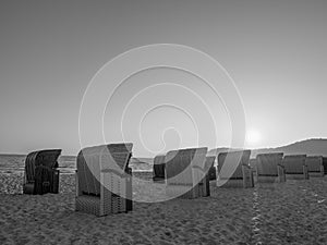 Sunrise at the beach of binz in germany