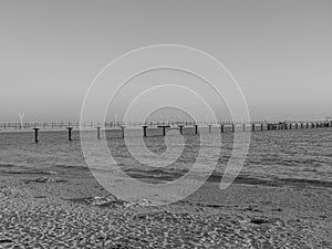 Sunrise at the beach of binz in germany