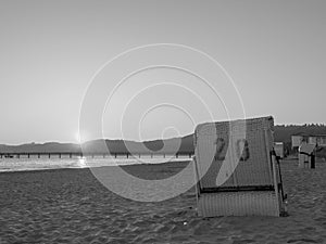 Sunrise at the beach of binz in germany