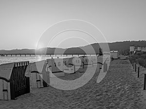 Sunrise at the beach of binz in germany