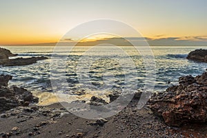 Sunrise on the beach of Oropesa del Mar, Costa Azahar