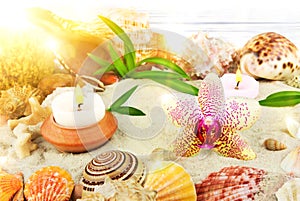 Sunrise on the beach spa concept