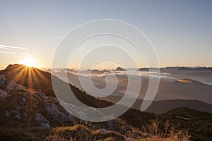 Sunrise at Benediktenwand