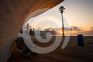 Sunrise on Benidorm beach