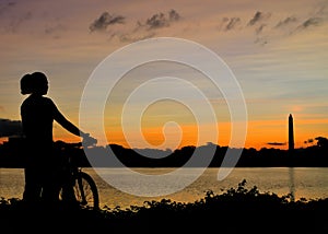 Sunrise bike ride in Washington DC