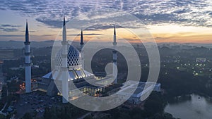 A sunrise at Blue Mosque, Shah Alam