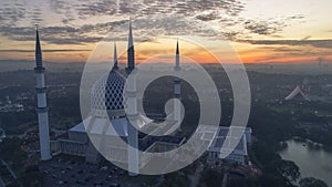 A sunrise at Blue Mosque, Shah Alam