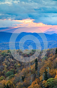 Sunrise Blue Ridge Mountains North Carolina