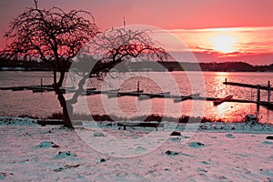 Sunrise at Boat piers photo