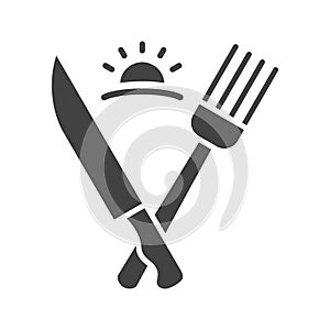 Sunrise Breakfast Icon Image.