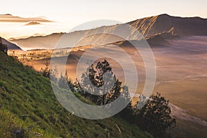 Sunrise at Bromo mountain village