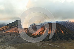 Sunrise at the Bromo volcano