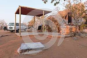 Sunrise at a campsite in the Hoada Rest Camp