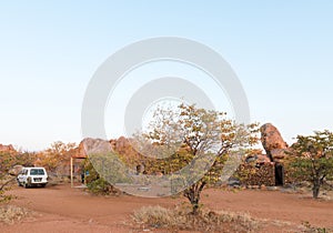 Sunrise at a campsite in the Hoada Rest Camp