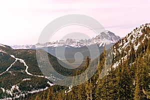 Sunrise in the Canadian Rockies at Lake Louise Near Banff National Park