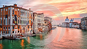 Sunrise on Canal Grande in Venice, Italy