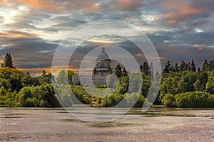 Sunrise at Capitol Lake in Olympia Washington