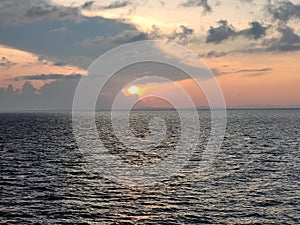 Sunrise in Cebu, Philippines over Calm Sea