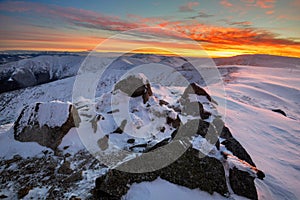 Sunrise at Chabenec mountain, Low Tatras