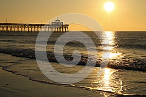 Sunrise Cherry Grove Pier Myrtle Beach Landscape