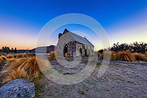 Sunrise at Church of The Good Shepherd by Lake Tekapo