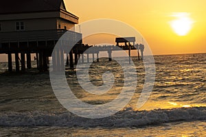 Sunset Clearwater Pier 60 Tampa Florida Beach