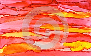 Sunrise Cloudscape in Alcohol Ink