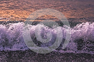 The sunrise on the coast of Java Island