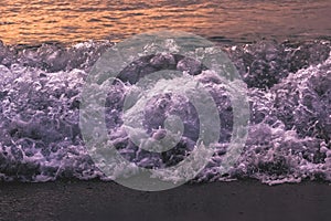 The sunrise on the coast of Java Island