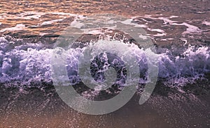 The sunrise on the coast of Java Island