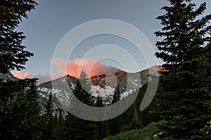 Sunrise in the Colorado Rocky Mountains, Sangre de Cristo Range photo