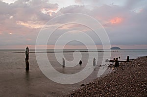 Sunrise Colors Above The Bay Of Fundy In Nova Scotia, Canada photo