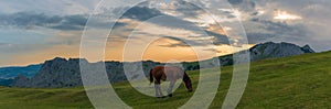 Sunrise in company in Urkiola natural park