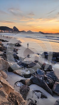 Sunrise at Copacabana Beach