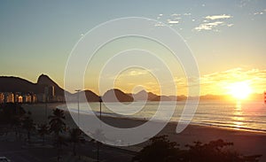 Sunrise at Copacabana Beach,Rio de Janeiro Brasil