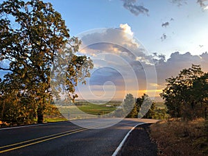 Sunrise Countryside Road