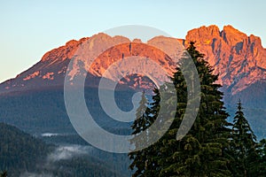 Sunrise in the Dolomites at Candide in Veneto, Italy