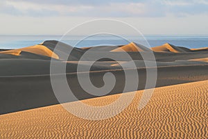 Sunrise in dunes of Maspalomas