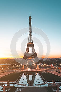 Sunrise at Eiffel Tower. Paris, France