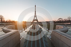 Sunrise at Eiffel Tower. Paris, France